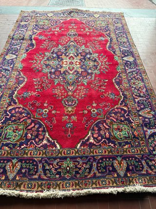 Tappeto Persiano Tabriz Annodato a Mano