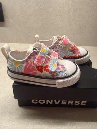 Converse All Star Niñas Flores Velcro
