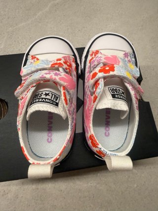 Converse All Star Niñas Flores Velcro