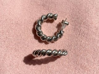 Pendientes Aros Stradivarius Plateados Nuevos