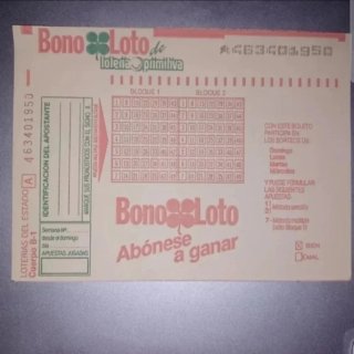 Boletos Loteria Primitiva y Bonoloto Antiguos