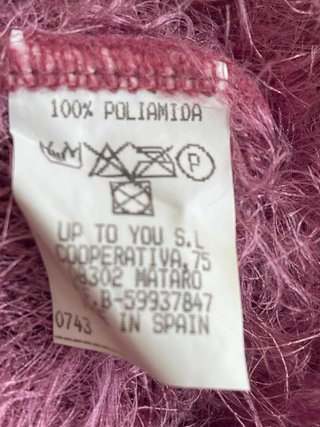 Top peludo rosa