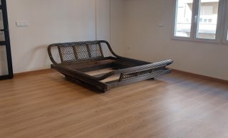 Cama Roche Bobois Ratán y Madera