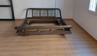 Cama Roche Bobois Ratán y Madera