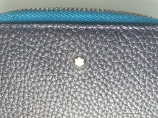 Monedero Montblanc Piel Azul/Negro