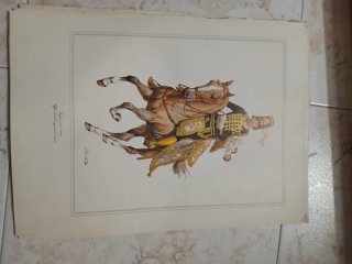 Stampe d'epoca Ufficiali a cavallo
