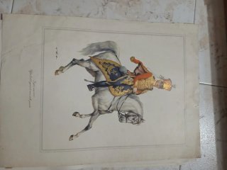 Stampe d'epoca Ufficiali a cavallo