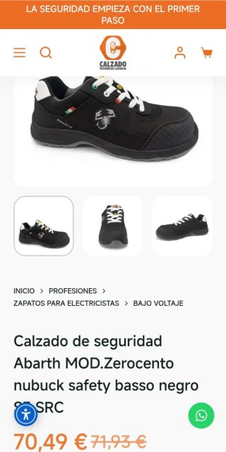 Zapatos de seguridad Abarth Talla 46