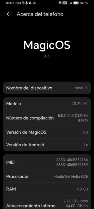 Honor X6 Negro