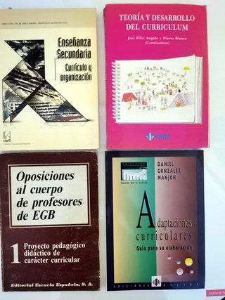 Libros sobre currículum. 6€ cada uno 4x19€