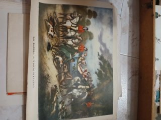 La caccia a Fontainebleau - Stampa d'epoca