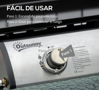 Piastra a gas Outsunny