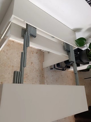 Mesa extensible blanca