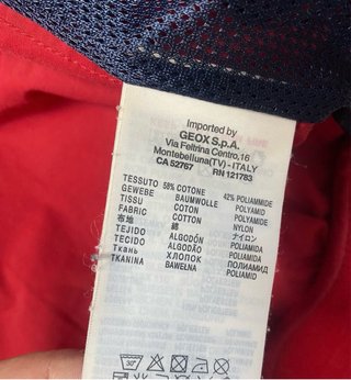 Giacca uomo Geox rossa taglia 56