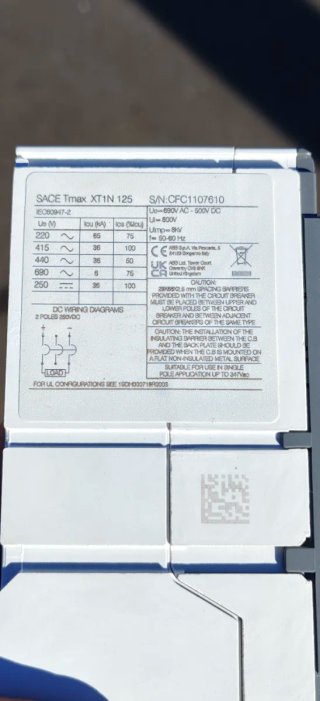 Interruttore magnetotermico ABB SACE Tmax XT1N 125