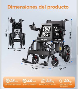 Silla de ruedas electrica plegable a estrenar