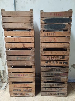 Lote 10 Cajas de Madera Vintage