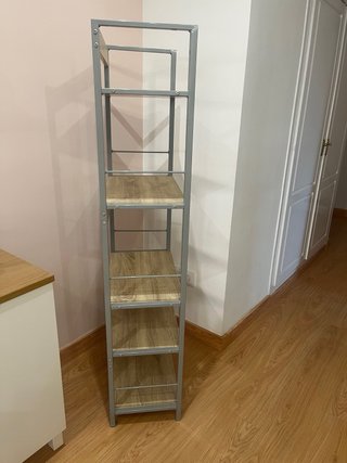 Estantería madera y metal 5 baldas