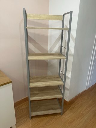 Estantería madera y metal 5 baldas