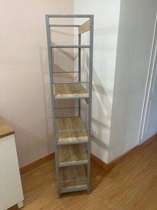 Estantería madera y metal 5 baldas