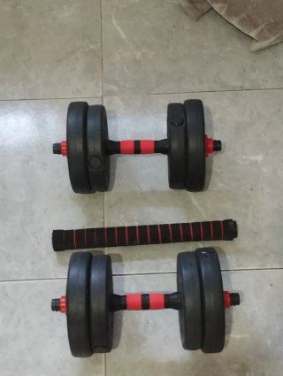 Mancuernas ajustables con discos y barra