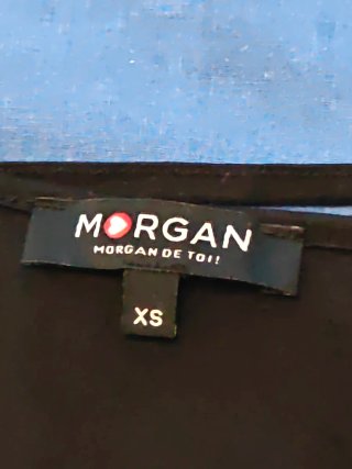 Top Morgan de Toi Negro Encaje Y2K anillas T. XS
