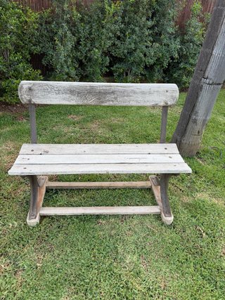 Banco de jardin madera antiguo