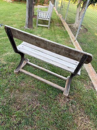 Banco de jardin madera antiguo