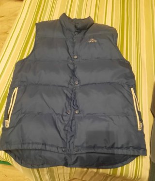 Piumino Smanicato Kappa Uomo Blu Originale – Sport
