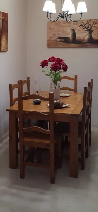 Mesa comedor y 6 sillas madera