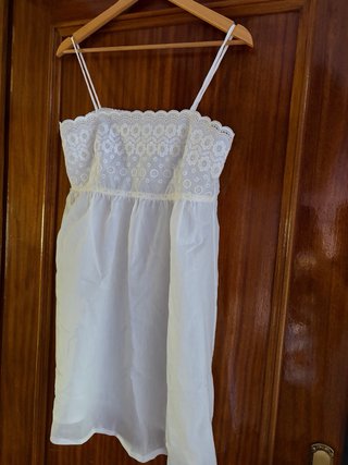 Camisón y Bata Blanco Talla Única