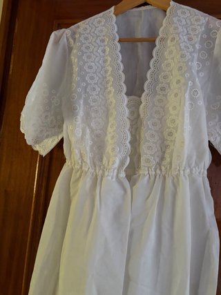 Camisón y Bata Blanco Talla Única