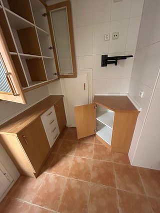 Cocina completa madera y cristal