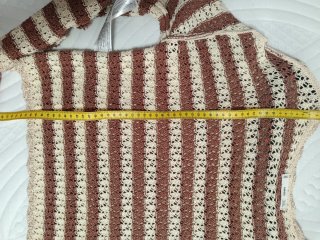 Jersey Mango rayas beige y marrón talla S