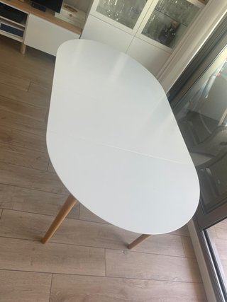 Mesa redonda extensible Jysk blanca