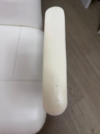 Silla de oficina piel blanca