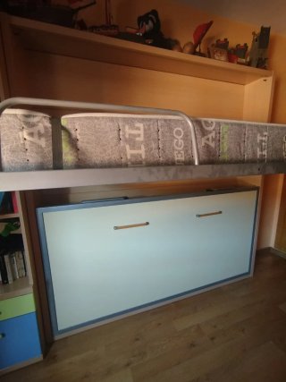 Litera de libro hierro y madera