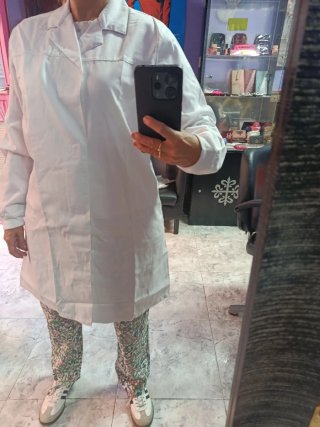 Bata de trabajo VALENTO blanca talla M