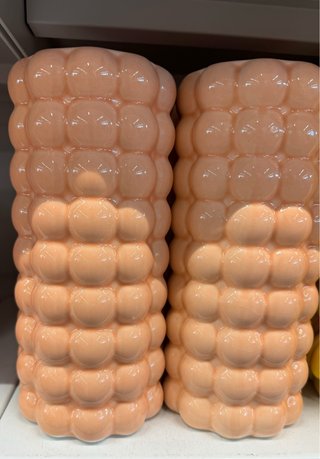 Vaso decorativo arancione in ceramica