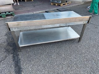 Mesa Acero Inox con Estante Inferior