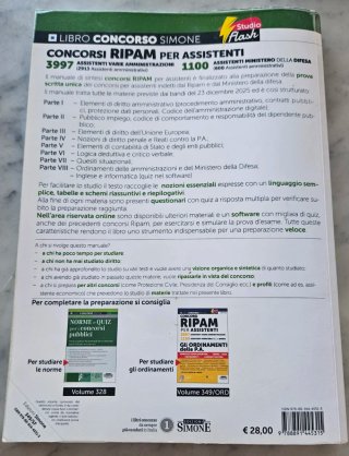 Libro riassunto concorso assistenti amm. Difesa
