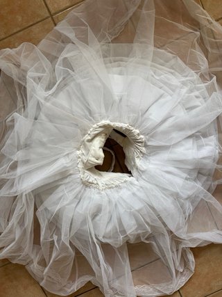 Cancán fallera adulta blanco. Talla 95