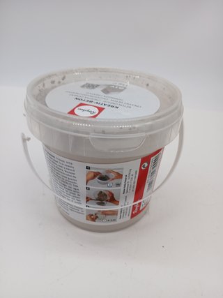 Rayher Hormigón creativo, gris claro, 1 kg, para manualidades con moldes, 34152000