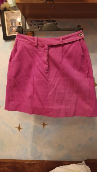 Gonna fucsia denim taglia L