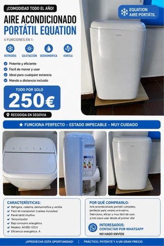 Aire Acondicionado Portátil Equation 3.5kW