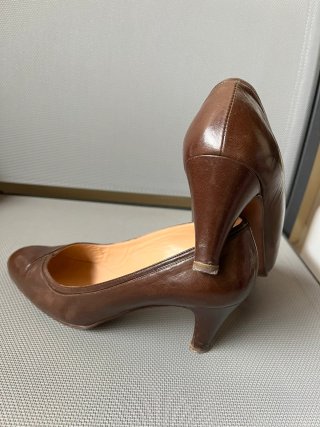 Scarpe décolleté 9G marrone pelle Tg 36