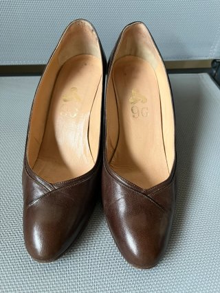 Scarpe décolleté 9G marrone pelle Tg 36