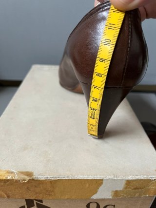 Scarpe décolleté 9G marrone pelle Tg 36