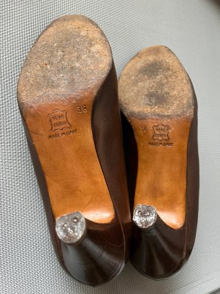 Scarpe décolleté 9G marrone pelle Tg 36