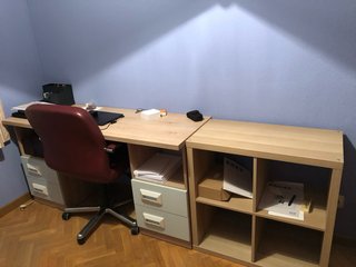 Escritorio con 2 cajoneras